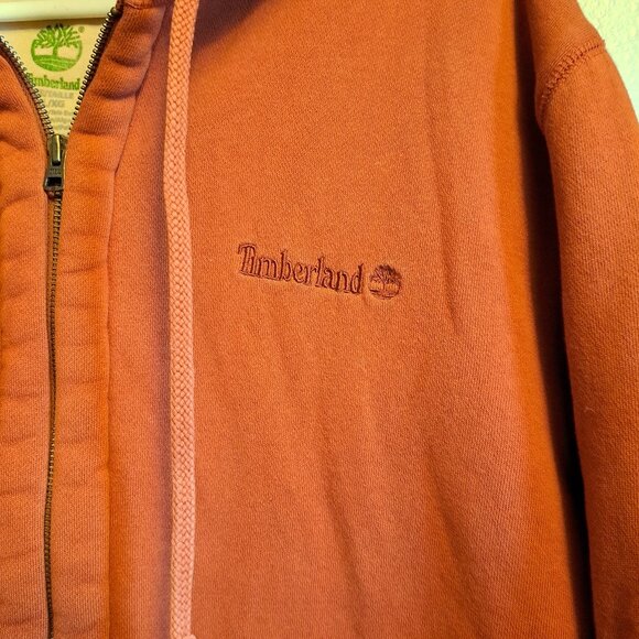 Vintage Timberland Full Zip Hoodie Sweatshirt/Jacket Sherpa Lined - Picture 2 of 11